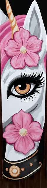 Free dragon bookmark featuring a close-up unicorn face